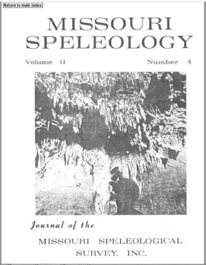 Caves of Wayne and Wright Counties, Missouri ----- Volume:11 Number:4